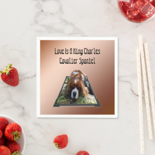 Serviette En Papier Cavalier Spaniel Popout Art, Papier Napkins