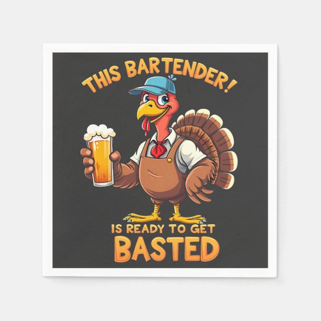 Serviette En Papier Ce barman est prêt à se faire exploser (Devant)