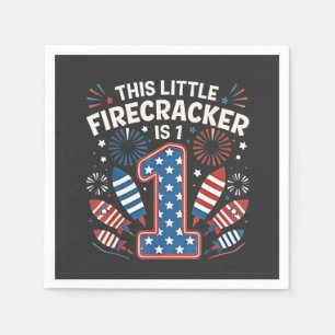 Serviette En Papier Ce petit pétard est 1 Anniversaire 4 juillet