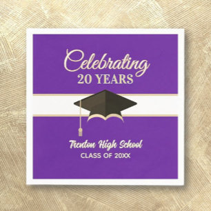 Serviette En Papier Célébration ! 20 ans de retrouvailles de classe