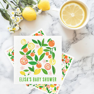 Serviette En Papier Célébration Citrus BABY SHOWER personnalisé Citron