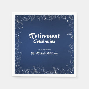 Serviette En Papier Célébration de fête d'un professeur à la retraite