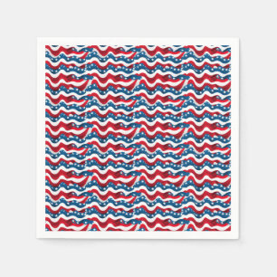 Serviette En Papier Célébration de Gras Stars & Stripes