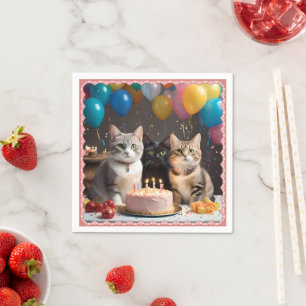 Serviette En Papier Célébration de la Purfect : Un gâteau de fête d'an