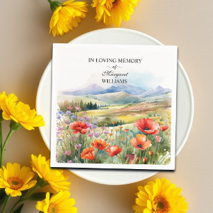 Serviette En Papier Célébration de la vie de fleurs sauvages à l'aquar