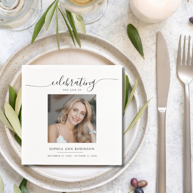 Serviette En Papier Célébration de la vie Funérailles commémoratives P (Créateur téléchargé)