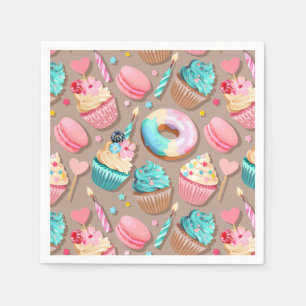 Serviette En Papier Célébration des desserts sucrés