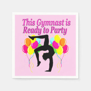 SERVIETTE EN PAPIER CÉLÉBRATION DU JOURNAL DU PARTI GYMNASTICS NAPKI