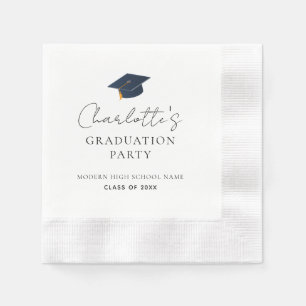 Serviette En Papier Célébration élégante de la remise des diplômes uni