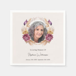 Serviette En Papier Celebration of Life Fall Floral Wreath