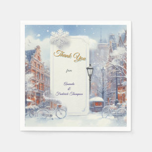 Serviette En Papier Célébrations hivernales à Amsterdam