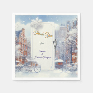 Serviette En Papier Célébrations hivernales à Amsterdam