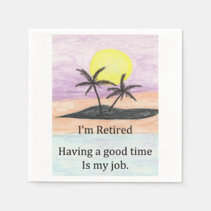 Serviette En Papier Célébrer la retraite - Bonne heure