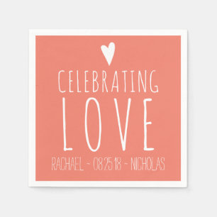 Serviette En Papier Célébrer l'amour   MARIAGE