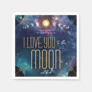 Serviette En Papier Céleste à la lune et serviettes arrière