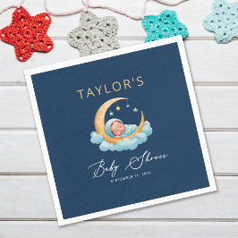 Serviette En Papier Celestial Moon and Stars Over the Moon Paper