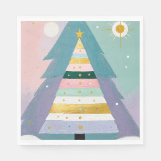 Serviette En Papier Celestial Pastel Christmas Tree