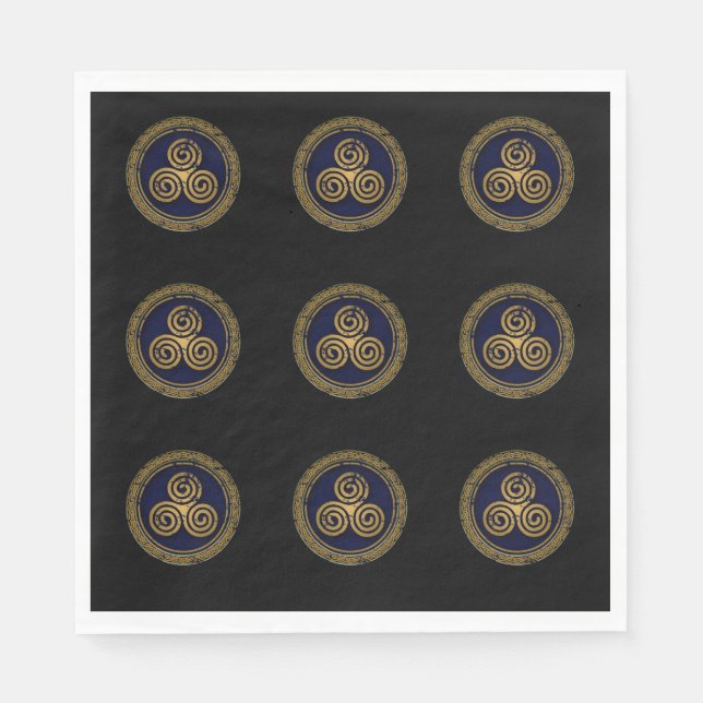SERVIETTE EN PAPIER CELTIC SWIRLS CERCLE NAPKIN (Devant)
