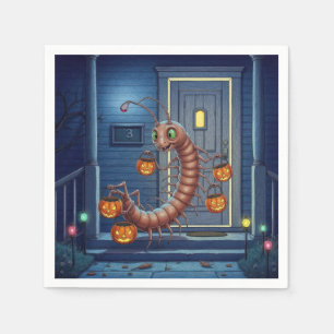 Serviette En Papier Centipède d'Halloween demandeur de friandises