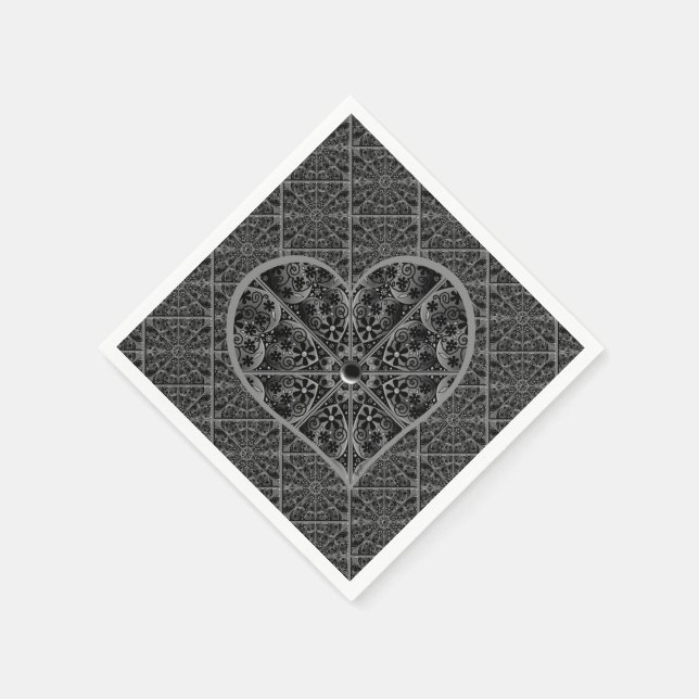 Serviette En Papier Céramique noir (Coin)