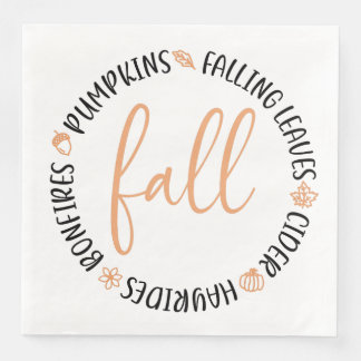 Serviette En Papier Cercle d'automne