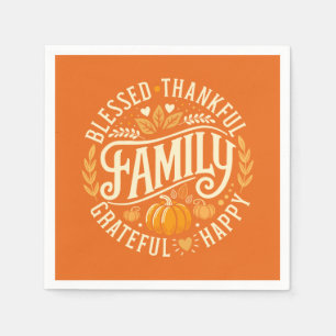 Serviette En Papier Cercle de gratitude – Icônes d'automne