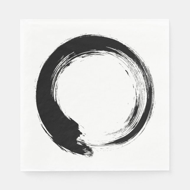 Serviette En Papier Cercle Zen Enso (Devant)