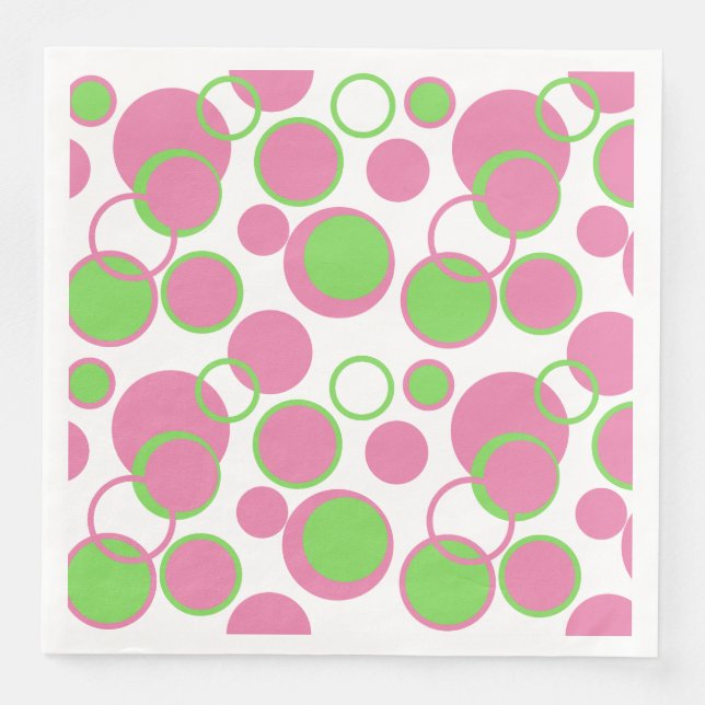 Serviette En Papier Cercles de gomme à bulles (Devant)