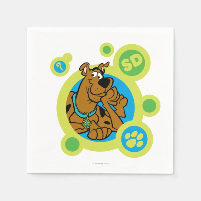 Serviette En Papier Cercles Scooby-Doo SD Badge (Devant)
