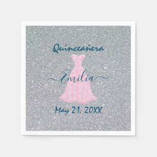 Serviette En Papier Cérémonie de commémoration de la Quinceanera