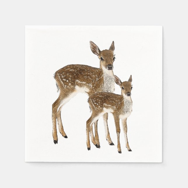 Serviette En Papier Cerf (Devant)