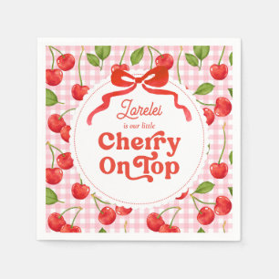 Serviette En Papier Cerise personnalisée sur le dessus Naples d'annive