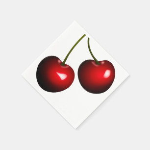 Serviette En Papier Cerise rouge sucrée