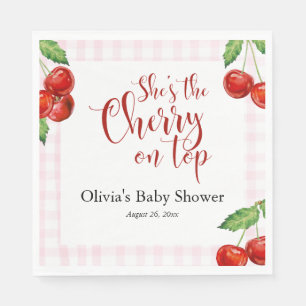 Serviette En Papier Cerise sur le Baby shower supérieur
