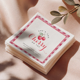 Serviette En Papier Cerise sur les serviettes de Baby shower supérieur