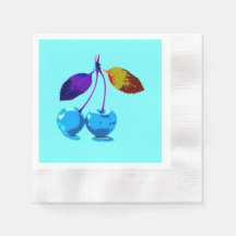 Cerises bleues vives