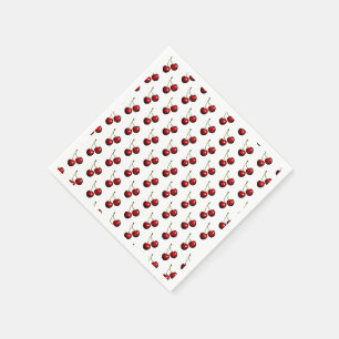 Serviette En Papier Cerises douces et fraîches
