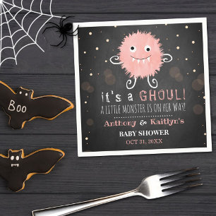 Serviette En Papier C'est A Ghoul ! Baby shower d'Halloween de Little 