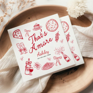 Serviette En Papier C'est Amore Enterrement de Vie de Jeune Fille