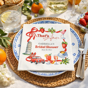 Serviette En Papier C'est Amore Mariage Italien Fantaisiste