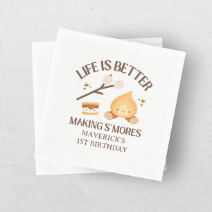 Serviette En Papier C'est Encore Plus Drôle D'être Un Enfant Camping 1