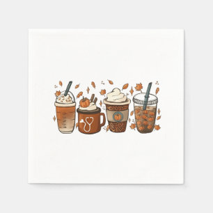 Serviette En Papier C'est la dernière saison Citrouille Spice Coffee A