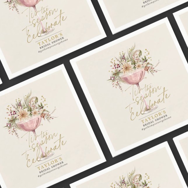 Serviette En Papier C'est la Fête des mariées d'hiver de saison (Créateur téléchargé)