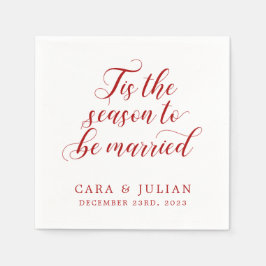 Serviette En Papier C'Est La Saison D'Être Marié Mariage D'Hiver