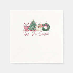Serviette En Papier C'est La Saison Joyeux Noël Mignon Café Noël Ch