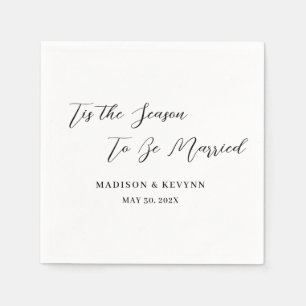 Serviette En Papier C'est la saison pour se marier Napkins mariage