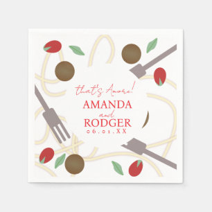 Serviette En Papier C'est l'Amour Pâtes Italiennes Mariage
