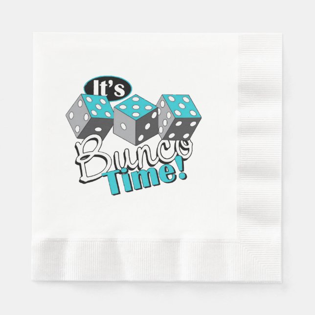 Serviette En Papier C'est l'heure de Bunco ! (Devant)