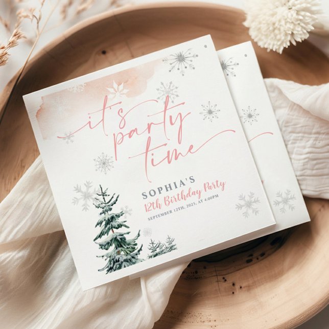 Serviette En Papier C'est l'heure de la fête Anniversaire de serviette (Créateur téléchargé)