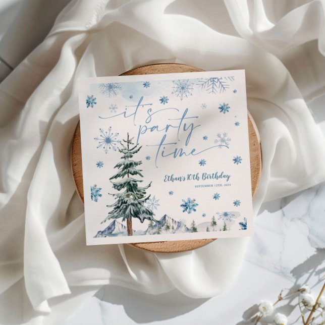 Serviette En Papier C'est l'heure de la fête l'hiver (Créateur téléchargé)